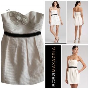 BCBGMAXAZRIA SILK MINI DRESS.